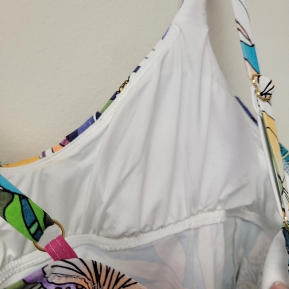 Trina Turk Amazonia Tropical Tankini Swimsuit Top 8 - Picture 6 of 10